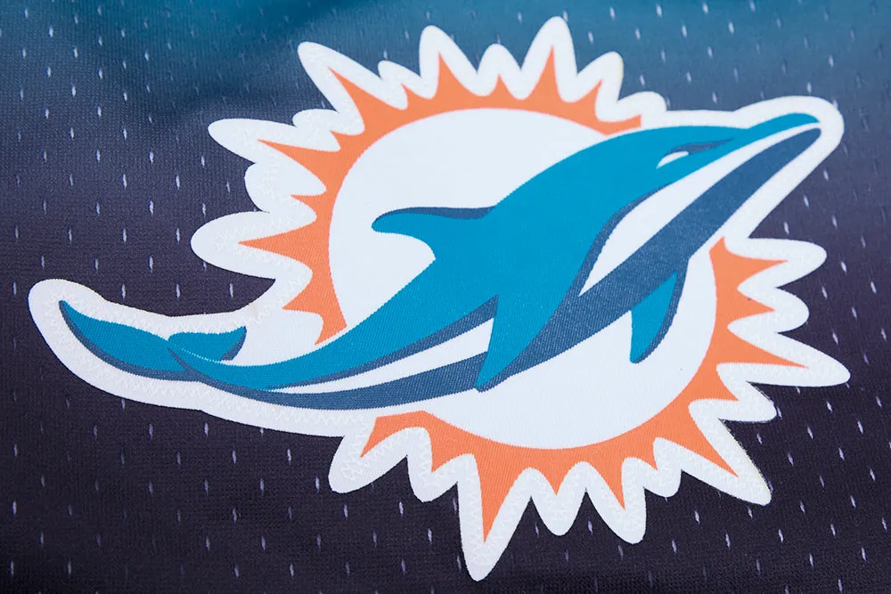 NFL MIAMI DOLPHINS TEAM OMBRE MEN'S MESH SHORT (BLACK/TEAL)
