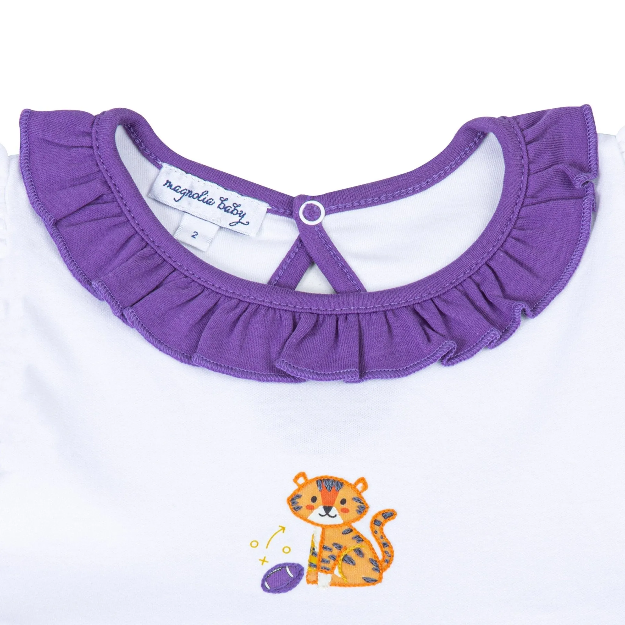 Tiger Pride Embroidered Dress - Purple Gold